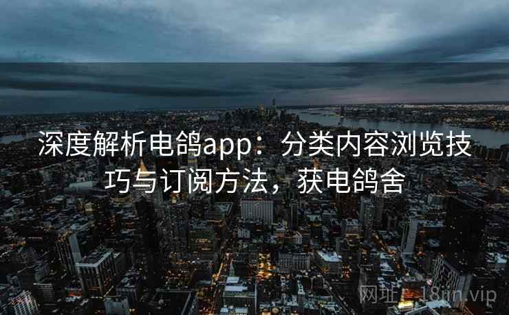 深度解析电鸽app:分类内容浏览技巧与订阅方法,获电鸽舍 深度解析电鸽app:分类内容浏览技巧与订阅方法,获电鸽舍
