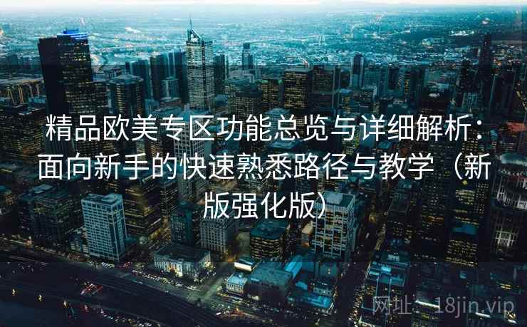 精品欧美专区功能总览与详细解析：面向新手的快速熟悉路径与教学（新版强化版）