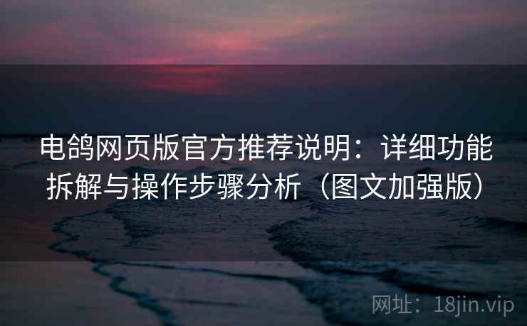 电鸽网页版官方推荐说明：详细功能拆解与操作步骤分析（图文加强版）