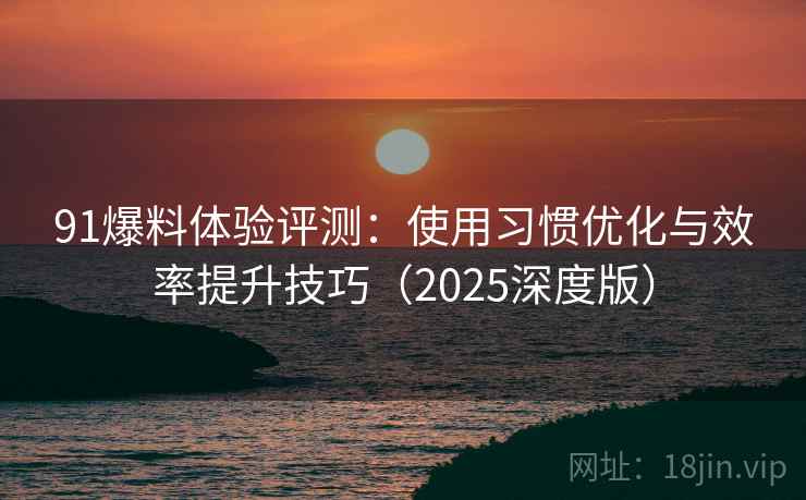 91爆料体验评测：使用习惯优化与效率提升技巧（2025深度版）
