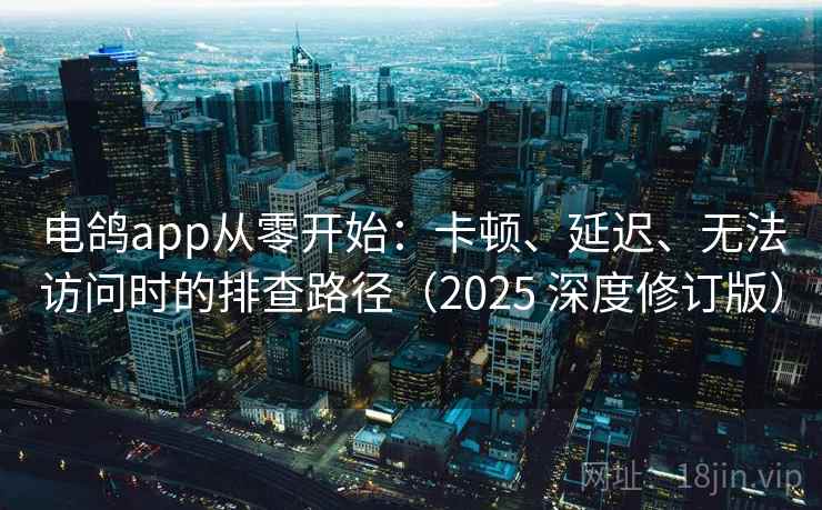 电鸽app从零开始：卡顿、延迟、无法访问时的排查路径（2025 深度修订版）
