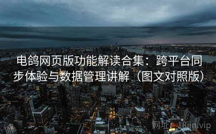 电鸽网页版功能解读合集：跨平台同步体验与数据管理讲解（图文对照版）