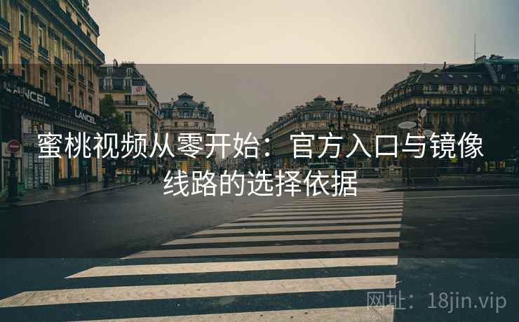 蜜桃视频从零开始：官方入口与镜像线路的选择依据
