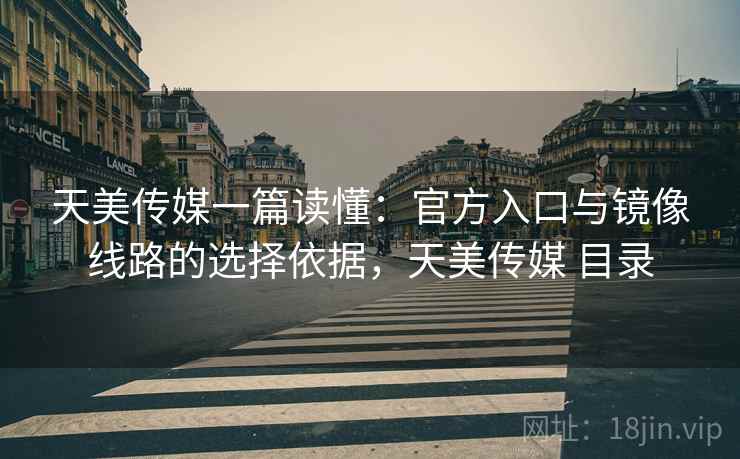 天美传媒一篇读懂：官方入口与镜像线路的选择依据，天美传媒 目录