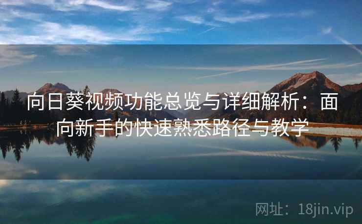 向日葵视频功能总览与详细解析：面向新手的快速熟悉路径与教学